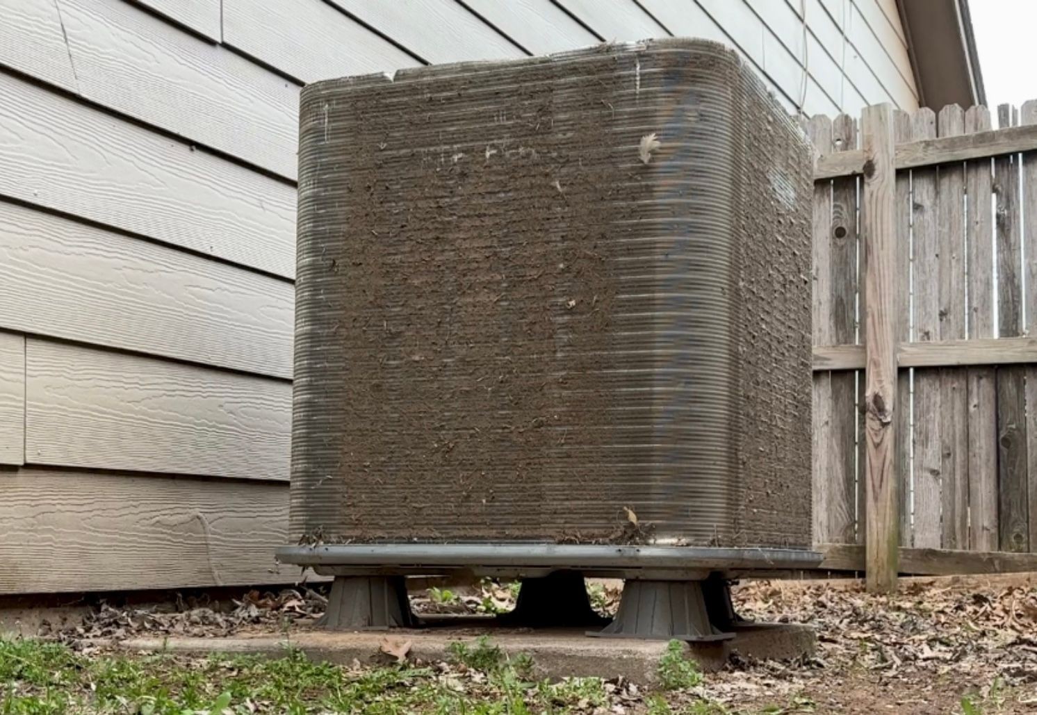 disassembled AC unit for cleaning